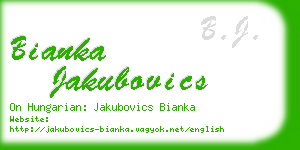 bianka jakubovics business card